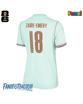 Franța Warren Zaire-Emery #18 Echipament de Fotbal Replică Mondial 2026 Femei Deplasare
